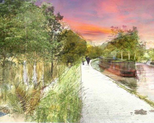 Drawing of Llangollen Canal
