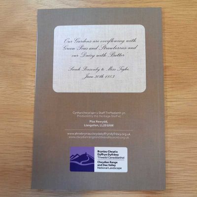 The Recipes of Plas Newydd book back